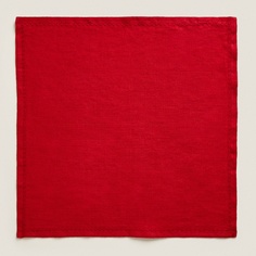 Набор салфеток Zara Home Of Embroidered Linen Christmas, 45 x 45 см, 2 предмета, красный