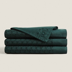 Скатерть Zara Home Embroidered Cotton Christmas, 150 x 250 см, темно-зеленый