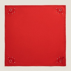 Набор салфеток Zara Home Of Embroidered Cotton Christmas, 45 x 45 см, 2 предмета, красный