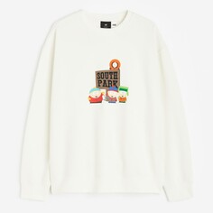 Свитшот H&amp;M Relaxed Fit South Park, белый H&M