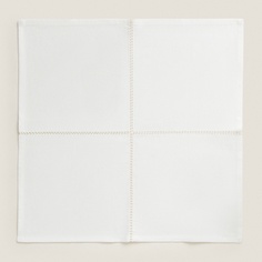 Набор салфеток Zara Home Of Christmas Chain Linen, 45 x 45 см, 2 предмета, белый