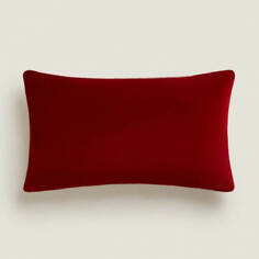Чехол на подушку Zara Home Linen And Velvet, красный