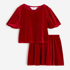 Комплект топ и юбка H&amp;M, 2 предмета, красный H&M