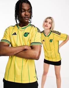 Желтая домашняя футболка унисекс adidas Football Jamaica adidas performance