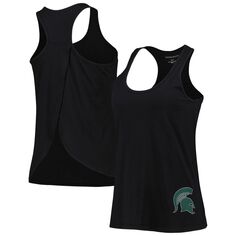 Женская черная майка с открытой спиной и открытой спиной Spartans Charm 2.0 Michigan State Spartans Unbranded