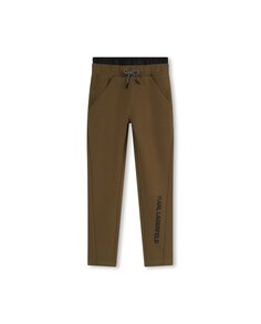 Приталенные спортивные брюки для мальчиков на кулиске Karl Lagerfeld