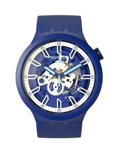 Синие часы Iswatch с синим силиконовым ремешком Swatch, синий