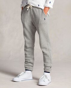 Светло-серые спортивные брюки из хлопка для мальчика Polo Ralph Lauren, светло-серый