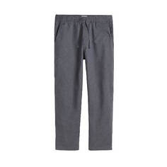 Спортивные брюки из смесового льна H&amp;M Relaxed Fit, темно-серый H&M