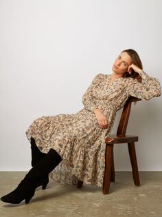 Gerard Darel Janet Многоярусное платье-миди, разноцветный