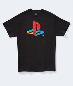 Футболка с логотипом PlayStation и графическим рисунком Aeropostale, черный