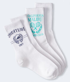 Комплект спортивных носков для девочек (2 шт.) Aeropostale, белый