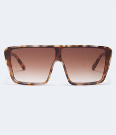 Большие солнцезащитные очки черепаховой расцветки Aeropostale, коричневый