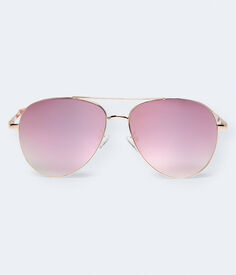 Солнцезащитные очки-авиаторы с цветными линзами Aeropostale, розовый