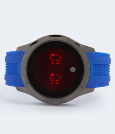 Цифровые резиновые часы с текстурированной окантовкой Aeropostale, синий