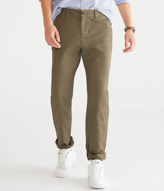 Узкие прямые брюки чинос Aeropostale, зеленый