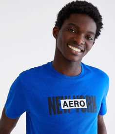 Футболка с графическим логотипом Aero New York Box и аппликацией Aeropostale, синий