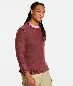 Выцветший свитер с круглым вырезом Aeropostale, красный