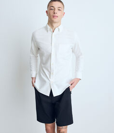 Оксфордская рубашка с длинным рукавом Aeropostale, белый