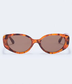 Маленькие овальные солнцезащитные очки Aeropostale, коричневый