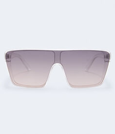 Крупногабаритные солнцезащитные очки Shield Aeropostale, серебро