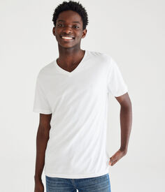 Классическая футболка с V-образным вырезом Aeropostale, белый