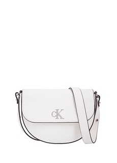 Белая женская сумка через плечо Calvin Klein