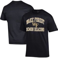 Мужская черная футболка Wake Forest Demon Deacons High Motor Champion