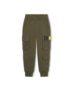 Спортивные брюки карго для мальчика цвета хаки DKNY