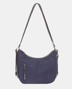 Женская темно-синяя нейлоновая сумка через плечо Mandarina Duck, трансформируемая в рюкзак Mandarina Duck, темно-синий