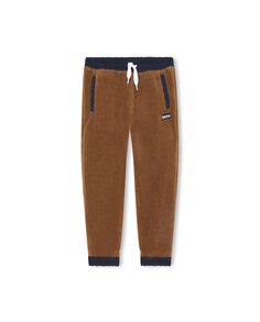 Спортивные штаны для мальчика с карманами и кулиской Timberland, коричневый