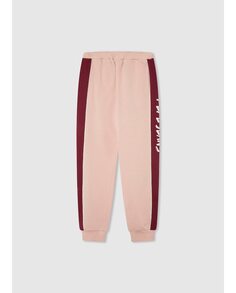 Спортивные брюки для девочки с полосками по бокам Pepe Jeans, розовый