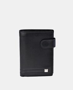 Daviletto мужской черный кожаный вертикальный кошелек с портмоне Daviletto, черный