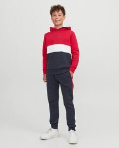 Узкие спортивные брюки для мальчика Jack &amp; Jones, темно-синий