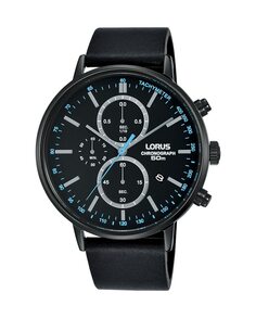 Классические мужские часы RM363FX9 из кожи и черного ремешка Lorus, черный