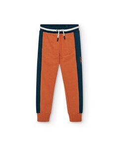 Спортивные брюки для мальчика с карманами и резинкой на талии Boboli, оранжевый