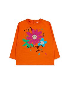 Футболка с длинными рукавами для девочки с рисунком спереди Tuc tuc, оранжевый