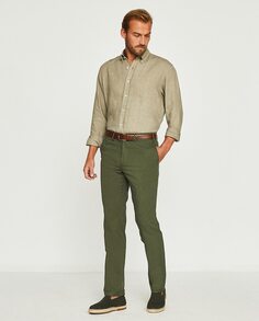 Мужские брюки чинос Mirto стандартного цвета хаки Mirto