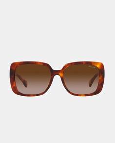 Женские квадратные солнцезащитные очки из ацетата светло-гаванского цвета Ralph by Ralph Lauren, оранжевый