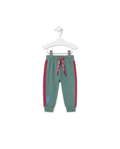 Хлопковые спортивные брюки с полосками по бокам Tous, зеленый