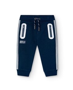 Однотонные спортивные брюки для мальчиков с карманами Boboli, темно-синий