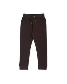 Коричневые спортивные брюки из плюша для мальчика Tuc tuc, темно коричневый