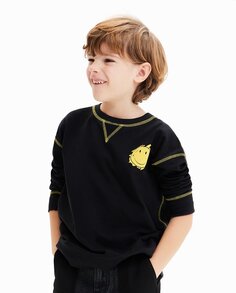 Контрастная футболка Smileyde для мальчика Desigual, черный
