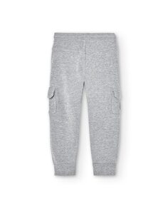Спортивные брюки для мальчика с внешними карманами Boboli, светло-серый