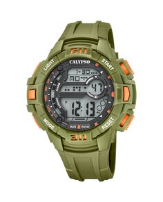K5836/3 Digital For Man зеленые резиновые мужские часы Calypso, зеленый