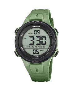 K5837/2 Мужские часы Color Splash Green резиновые Calypso, зеленый