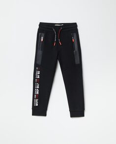 Спортивные брюки с принтом для мальчика Sfera, черный (Sfera)