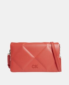Красная стеганая сумка на плечо Calvin Klein, красный