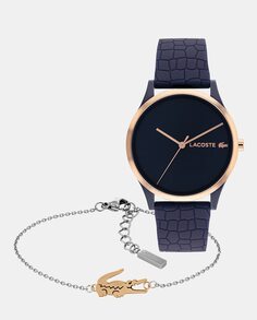 Crocodelle 2070020 синие силиконовые женские часы Lacoste, синий