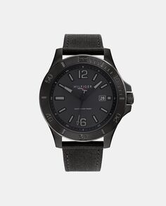 Экологичные мужские часы 1791993 Черные из переработанного пластика Tommy Hilfiger, черный